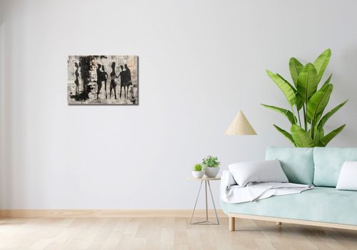 Obraz 60x40cm Szarzy Ludzie na Arena.pl