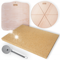 KAMIEŃ SZAMOT DO PIZZY VIAGGIO 3 cm GRUBY + DESKA + ŁOPATKA + NÓŻ + EBOOK