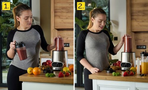 Blender kielichowy Automatyczny Tritan Yoer INOX 2,4L 2200W +Sito do soku na Arena.pl