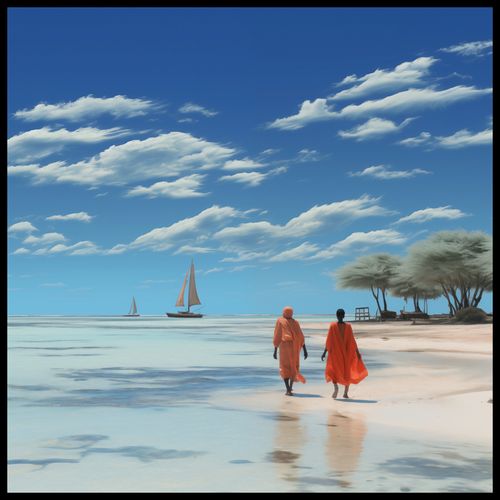 Plakat 100x100cm Spokój w Piaskach na Arena.pl