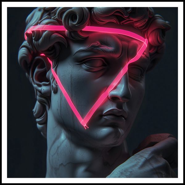 Plakat 100x100cm Neonowy Renesans zdjęcie 3