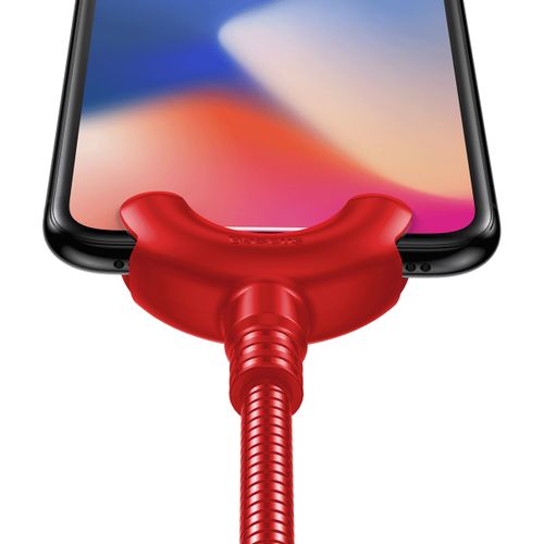 Uchwyt samochodowy kabel 2w1 Iphone Baseus O-type czerwony na Arena.pl