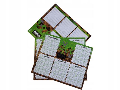 plan lekcji samoprzylepny minecraft 3szt a"50 8286 na Arena.pl