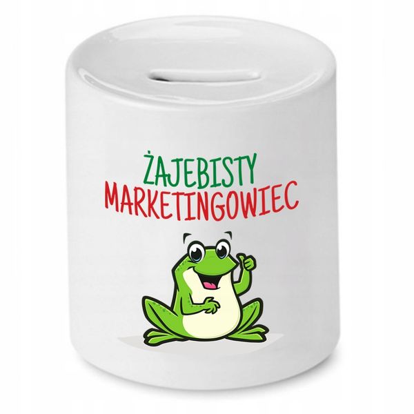 Dla Marketingowca Skarbonka Marketing Prezent Z Nadrukiem Ze Zdjęciem zdjęcie 1