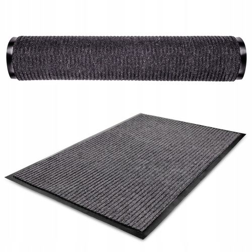 Wycieraczka mata do butów pod drzwi prążkowana szara zewnętrzna 120 x 180cm na Arena.pl