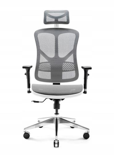Fotel ergonomiczny Diablo Chairs V-BASIC Biało-szary na Arena.pl