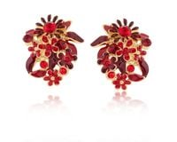 kolczyki czerwone kwiatuszki z kolekcji blossom (p8157au/cz)
