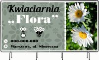 BANER REKLAMOWY 130x80cm duży wybór wzorów oczkowany Kwiaciarnia