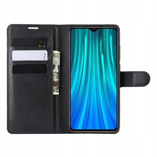 Litchi Redmi Note 8 Pro Czarny zdjęcie 3
