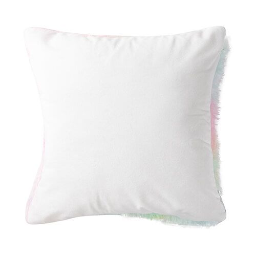 Kolorowa poszewka na poduszkę 40 x 40 cm z długowłosego polaru i mikrofibry do sublimacji na Arena.pl