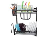 PÓŁKA OCIEKACZ DWIE PÓŁKI CZARNY METAL 40CM ORGANIZER