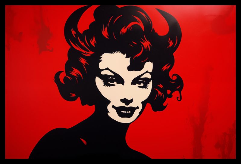 Plakat 45x30cm Czerwona Diablica zdjęcie 2