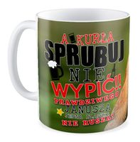 Kubek z nosaczem Janusza jedna flaszka nie rusza