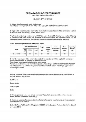 Piec kominek stalowy koza wolnostojący EKONOMIK LUX LM / BERNA LUX S na Arena.pl
