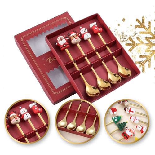 zestaw łyżeczek ze świątecznymi , złote 16,8 x 2,8cm lyz4 na Arena.pl