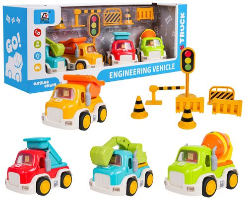 Zestaw Autek Budowlanych Z Funkcją Dźwięku I Świateł + Akcesoria na Arena.pl