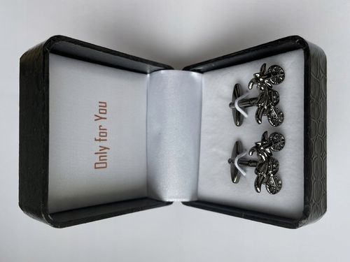 Czarne spinki do mankietów EXC Motocykl Motor Cross Enduro KTM Racing Tytan na Arena.pl