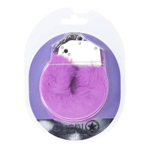 Heavy-Duty Fluffy Handcuffs - Purple na Arena.pl