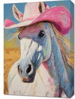 Obraz 50x70cm Różowy Kapelusz