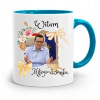 Kubek Błękitny Politycy Premier Mateusz Morawiecki Z Nadrukiem Ze Zdjęciem