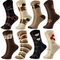 8x BAWEŁNIANE GRUBE SKARPETY DAMSKIE CIEPŁE FROTE ZIMOWE NIEUCISKOWE THERMO