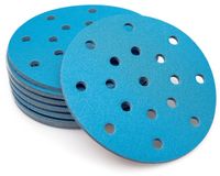 KRĄŻEK PAPIER ŚCIERNY NA RZEP 17H DEERFOS 150mm P80 50szt