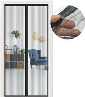 Moskitiera Magnetyczna na Drzwi Balkonowe 85x200 cm Bez Wiercenia Czarna