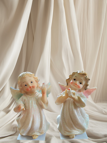 Para  2Szt. Anioł 9 Cm Aniołek Figura Z Gołąbkiem na Arena.pl