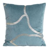 Poszewka welwetowa z nadrukiem BLINK II 45x45 niebieska