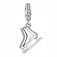 Zawieszka SREBRO 925 Charms Koralik Łyżwa