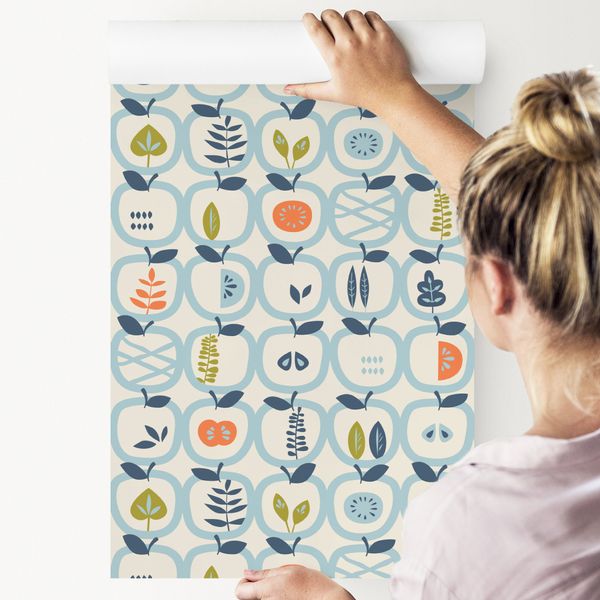 Tapeta Do Kuchni - Jabłka i Liście zdjęcie 4