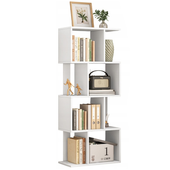 REGAŁ OTWARTY STOJĄCY BIAŁY PÓŁKA SZAFKA BIBLIOTECZKA NOWOCZESNY LOFT 140CM