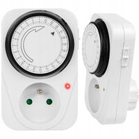 PROGRAMATOR CZASOWY ANALOGOWY TIMER WŁĄCZNIK DO GNIAZDKA 24H 3500W