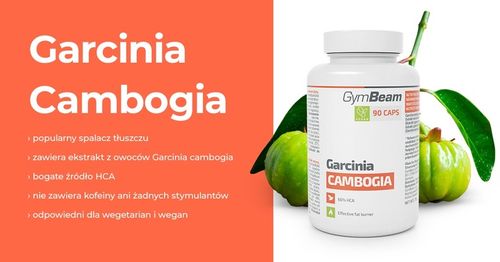 GARCINIA CAMBOGIA EKSTRAKT SPALACZ TŁUSZCZU UTRATA WAGI - GymBeam 90 kaps. na Arena.pl