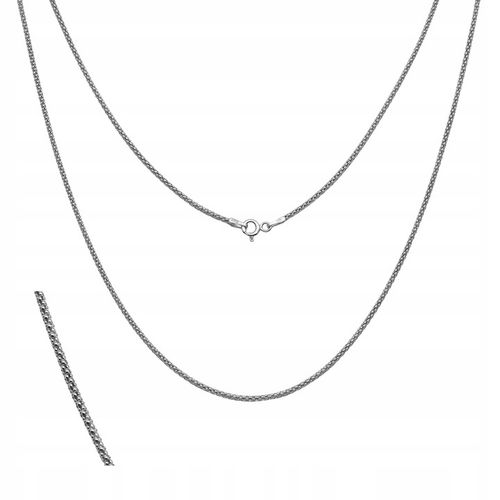 Łańcuszek Srebrny 925 Splot Popcorn Coreana Rodowany | 60 cm x 1.2 mm na Arena.pl