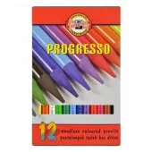Kredki bezdrzewne Progresso. 12 kolorów