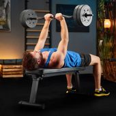 Gryf lekko łamany sztanga 120 cm 25 mm stalowy do ćwiczeń Trex Sport
