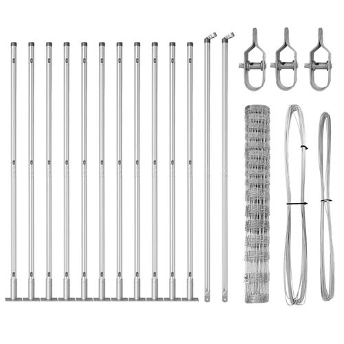 Ogrodzenie pastwiskowe Srebrny 25 x 1,2 m Stal galwanizowana na Arena.pl