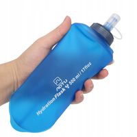 BUTELKA NA WODĘ PRZENOŚNE SKŁADANE SILIKONOWA BIDON 500ML DO BIEGANIA