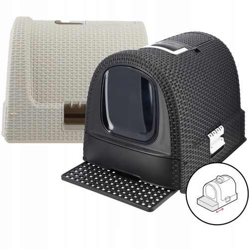 Curver 198846 Kuweta Dla Kota Toaleta Grafit na Arena.pl