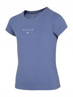4F t-shirt dziecięcy niebieski bawełna rozmiar 122