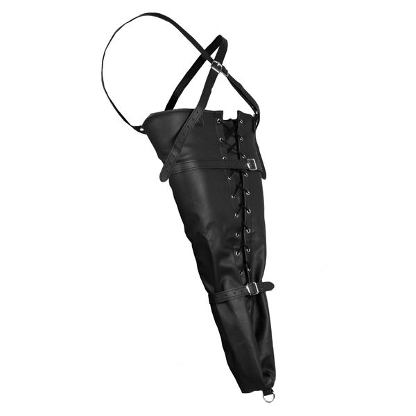 Lace-Up Full Sleeve Arm Restraint - Black zdjęcie 9