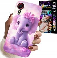 ETUI DO SAMSUNG GALAXY XCOVER 7 - SŁODKI SŁONIK NA RÓŻOWYM TLE CASE +FOLIA
