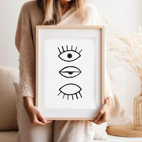 Plakat ilustracja oko oczy 70x100 cm na Arena.pl