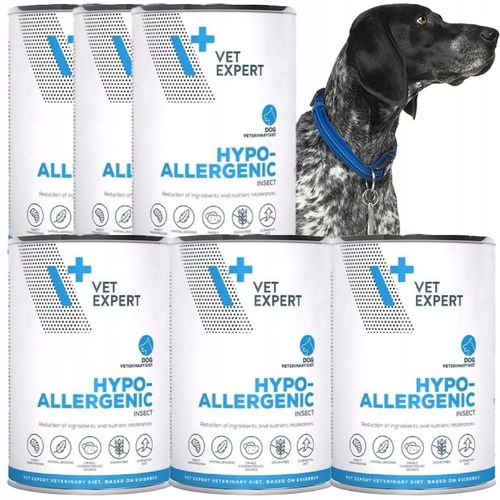 ZESTAW VET EXPERT HYPOALLERGENIC - mokra karma weterynaryjna dla psa 6x400g na Arena.pl