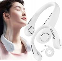 WENTYLATOR WIATRAK NA SZYJĘ PRZENOŚNY KLIMATYZATOR BEZPRZEWODOWY AKUMULATOR