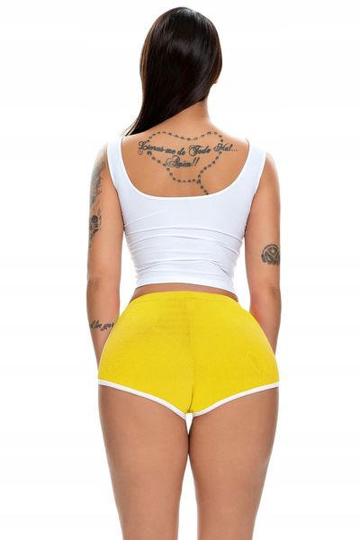 SZORTY Damskie SPORTOWE Wygodne SPODENKI Żółte M zdjęcie 9