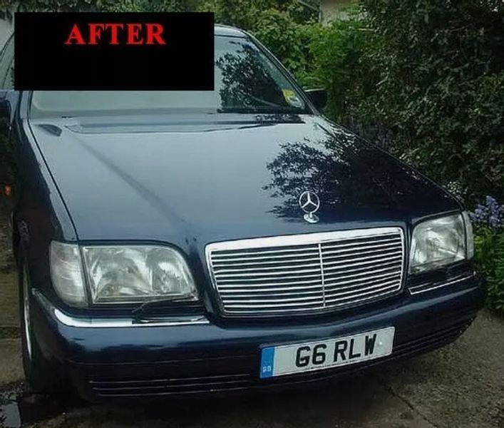 1992-1999 MERCEDES S CLASS- LIstwy chrom grill chromowan zdjęcie 3