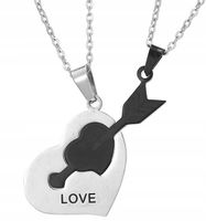 Naszyjnik best friends Serce klucz Przyjaźni 2szt  X37_C