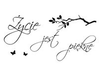 60X40CM ŻYCIE JEST PIĘKNE OBRAZ DRUK